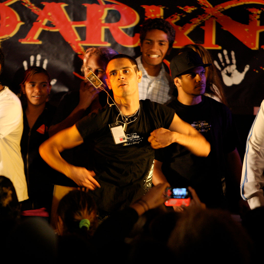 Performers on stage at Blak Nite